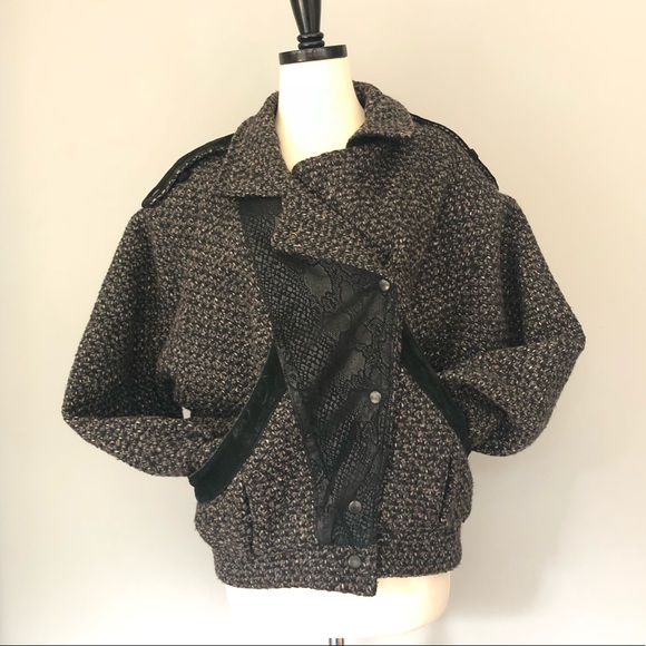 havoc Jackets & Blazers - Havoc Vintage Wool Leather Jacket Coat S